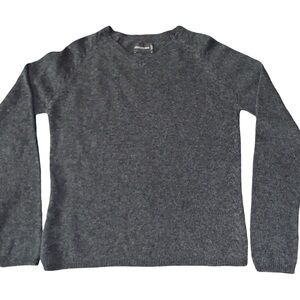Zadig & Voltaire Dark Gray wool Crewneck Sweater Sz M preppy designer old money